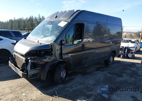 2024 Ram Promaster 1500 Tradesman High Roof 136 Wb W/Pass Seat z USA, uszkodzony, nr VIN 3C6LRVBG4RE128571